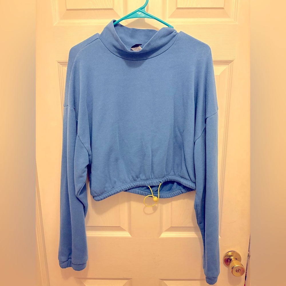Savvi crop top athleasure sweatshirt